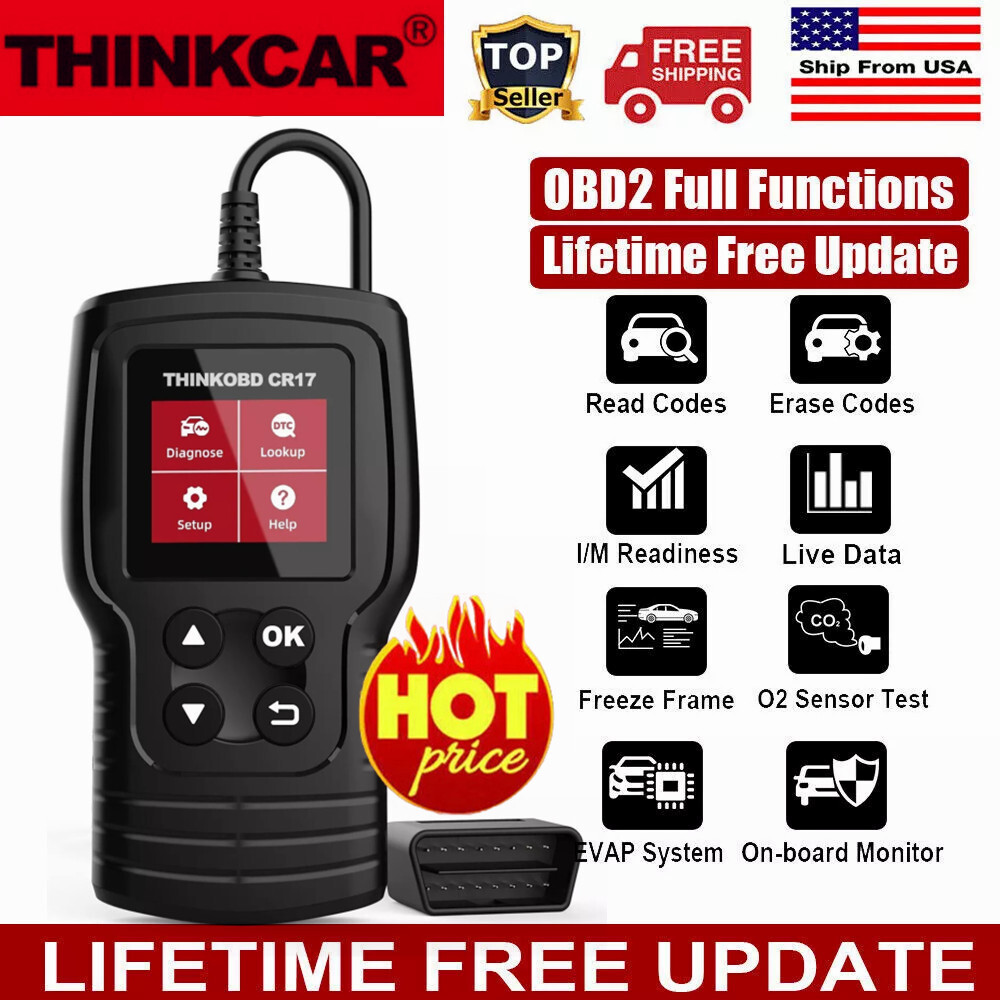 THINKCAR CR17 OBD2 Scanner OBD Code Reader Diagnostic Tool Check Engine Fault
