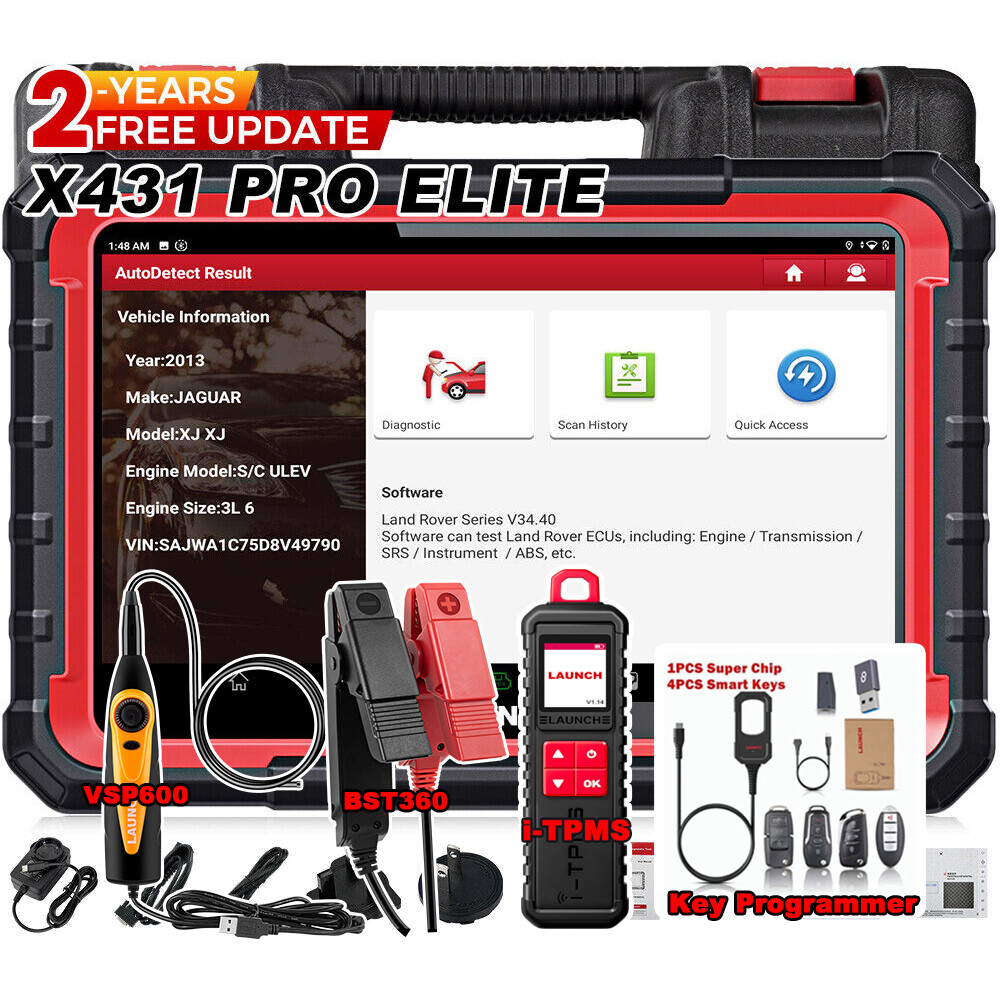 2025 Launch X431 PROS Elite V + Bidirectional Car Diagnostic Scanner Tool Coding