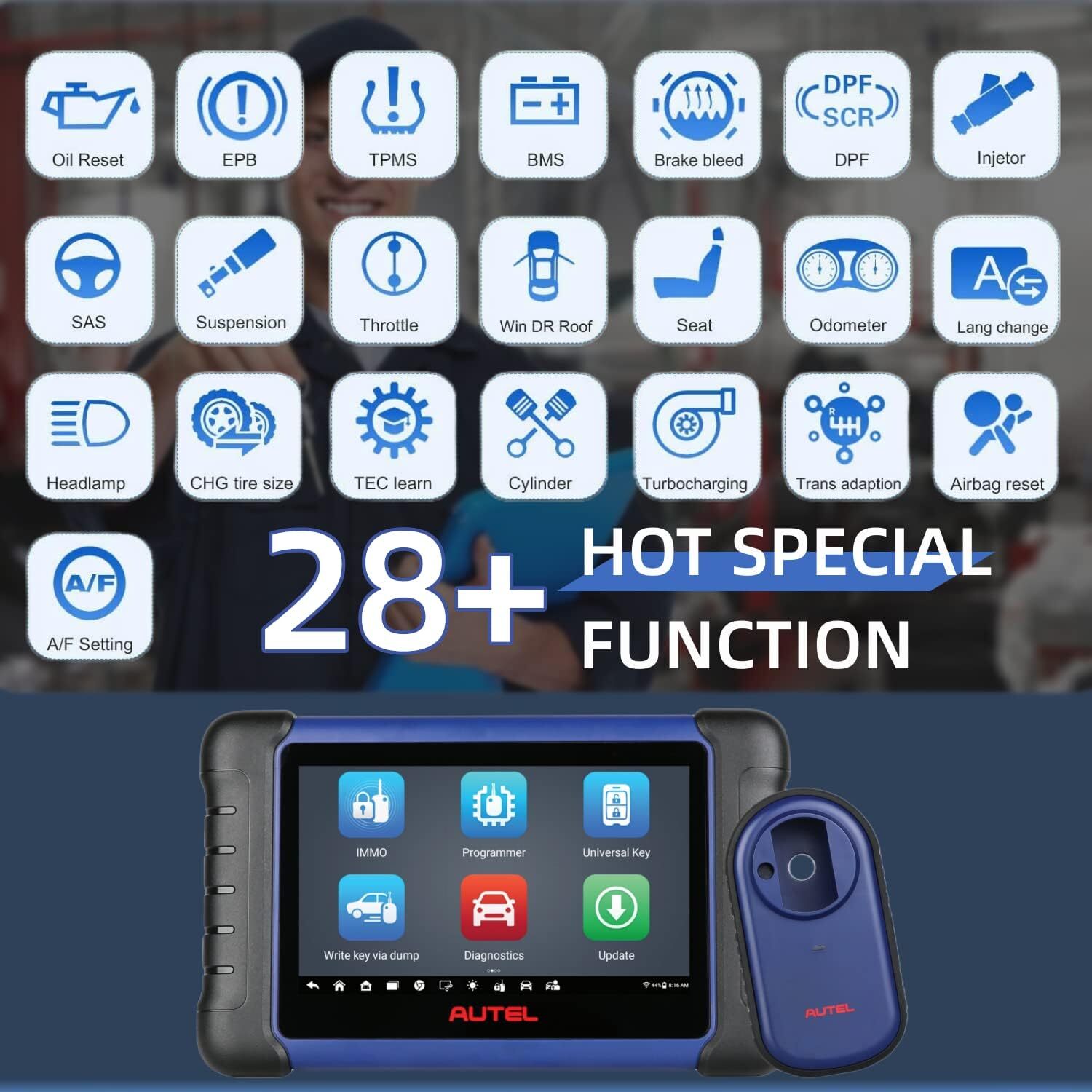 2025 Autel Maxiim IM508S Key Programming Bi-Directional Diagnostic Android 11.0