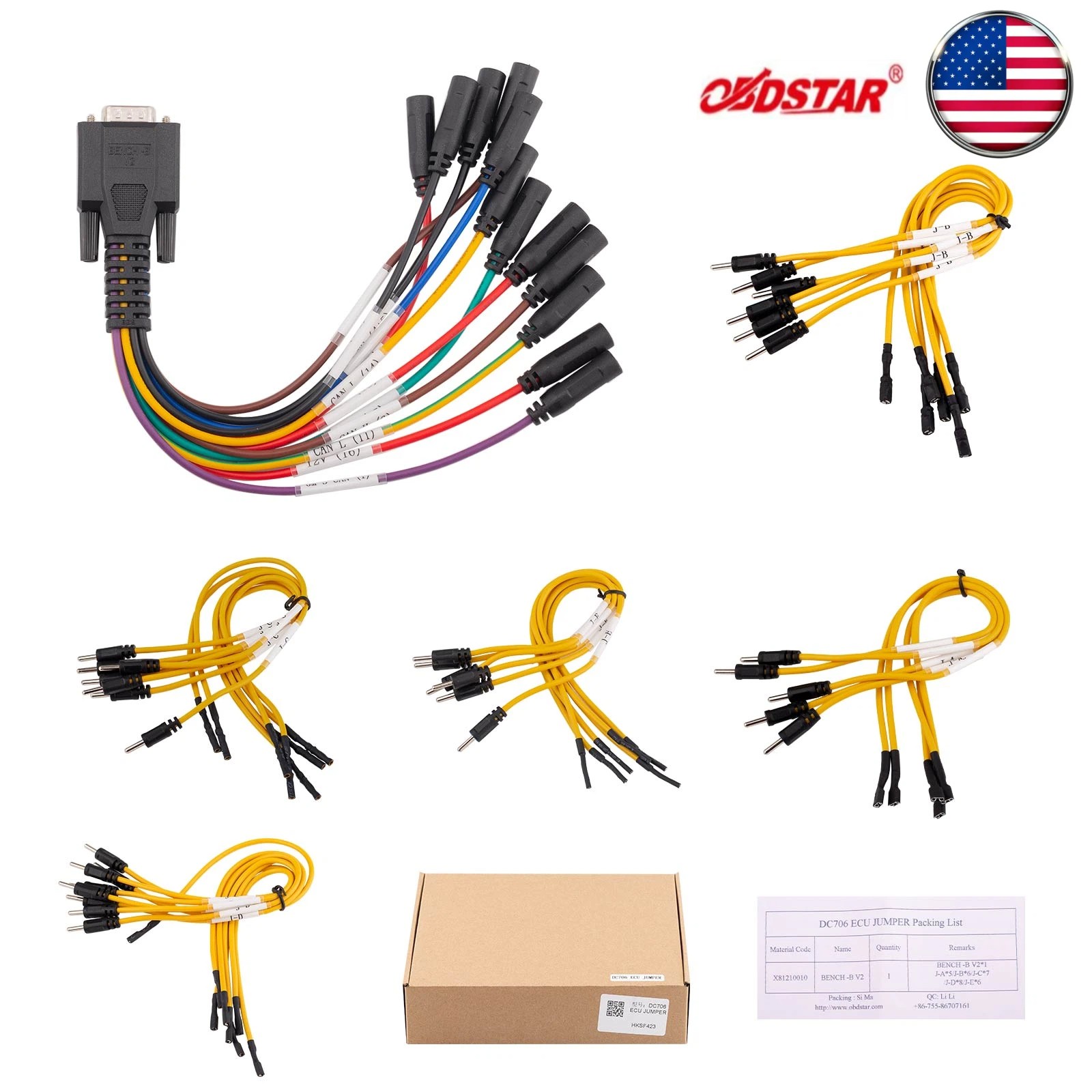 OBDSTAR P004 E-CU Clone Jumper BENCH Cable For MP001 Set DC706 US Stock