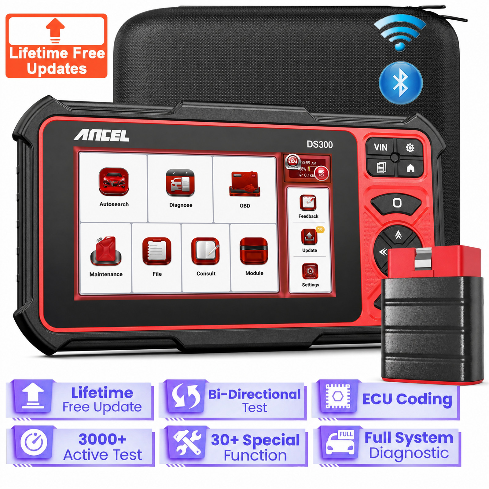 Full System OBD2 Diagnostic Tool Bi-directional Car Scanner ECU Coding FCA CANFD