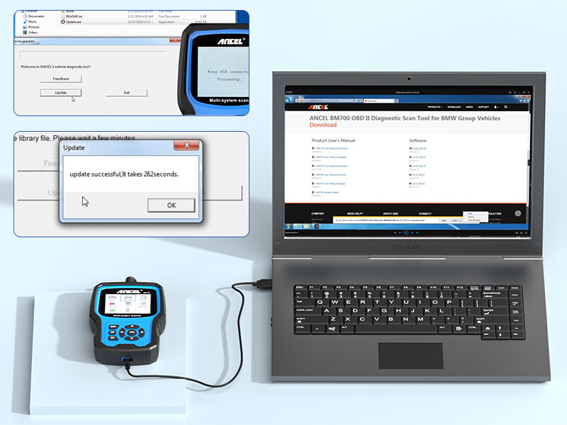 Ancel BM700 Full System OBD2 Scanner Code Reader Diagnostic ABS SRS Fits BMW