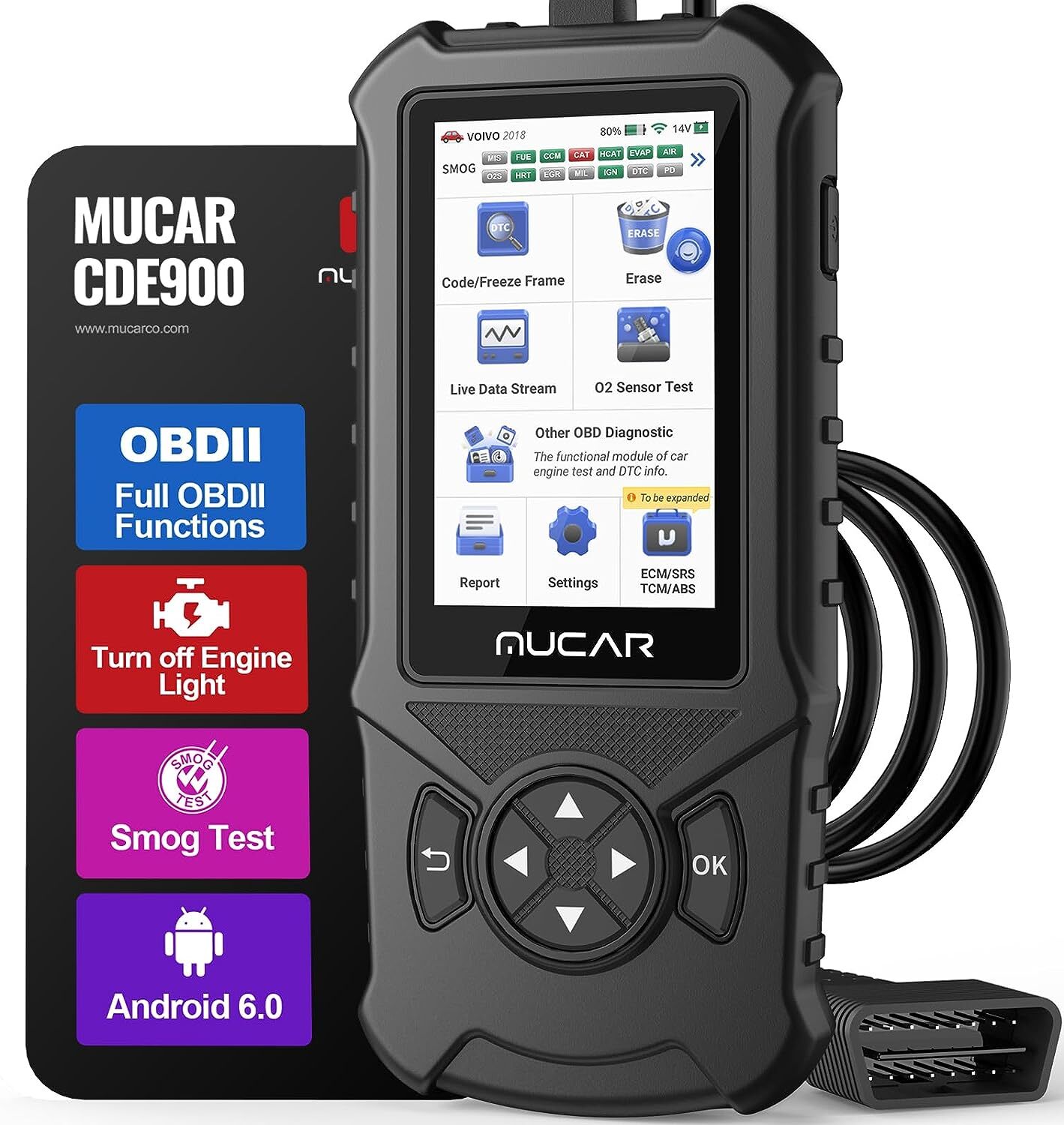 Automotive Car OBD2 Scanner EOBD Code Reader Check Engine Fault Diagnostic Tool