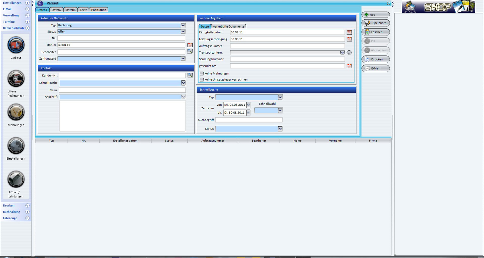 Workshop Software for Car, Truck, Scooter, Krad, Moped, Motorcycle, Repair, Invoices