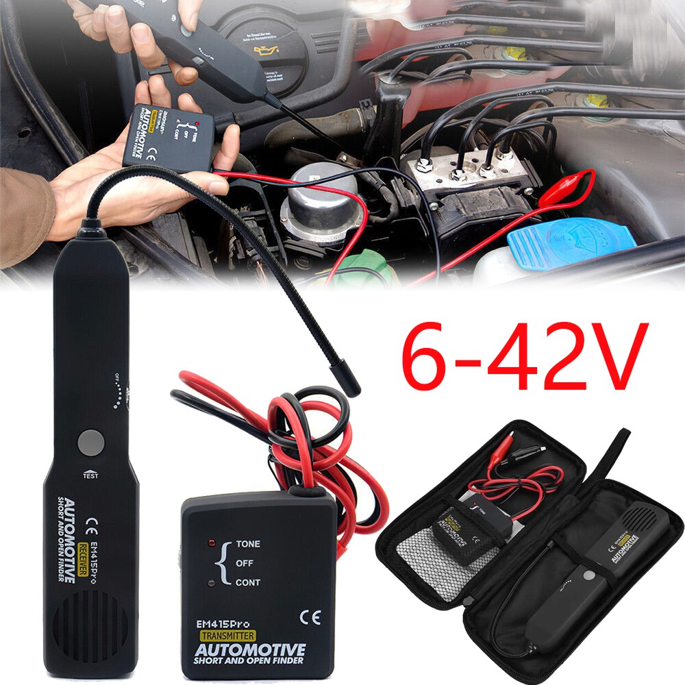 Automotive Short and Open Finder Circuit Tester DC 6-42V Car Wire Tracker Tool