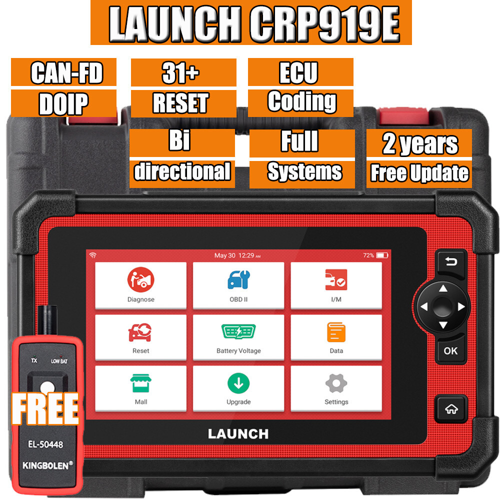 LAUNCH CRP919E Elite Car Diagnostic Scanner Bidirectional Scan Tool ECU Coding
