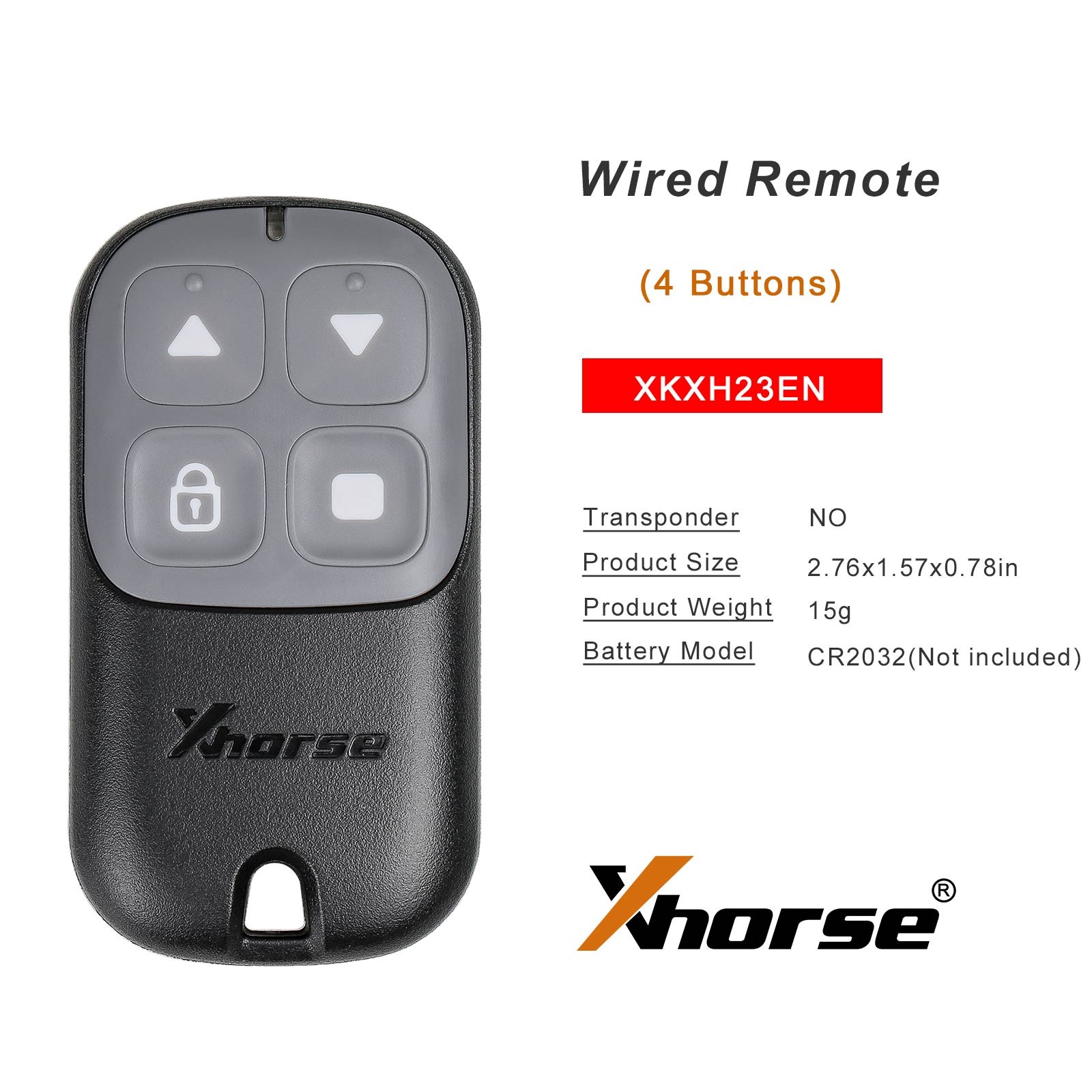 5PCS Xhorse XKXH23EN Second Generation Wire Remote Key Garage Door 4 Buttons US