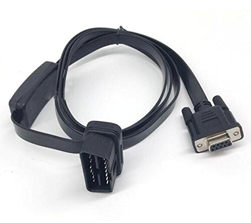 1.5M 5ft OBD2 to DB9 RS232 Serial Port Diagnostic Extension Cable + Power Switch