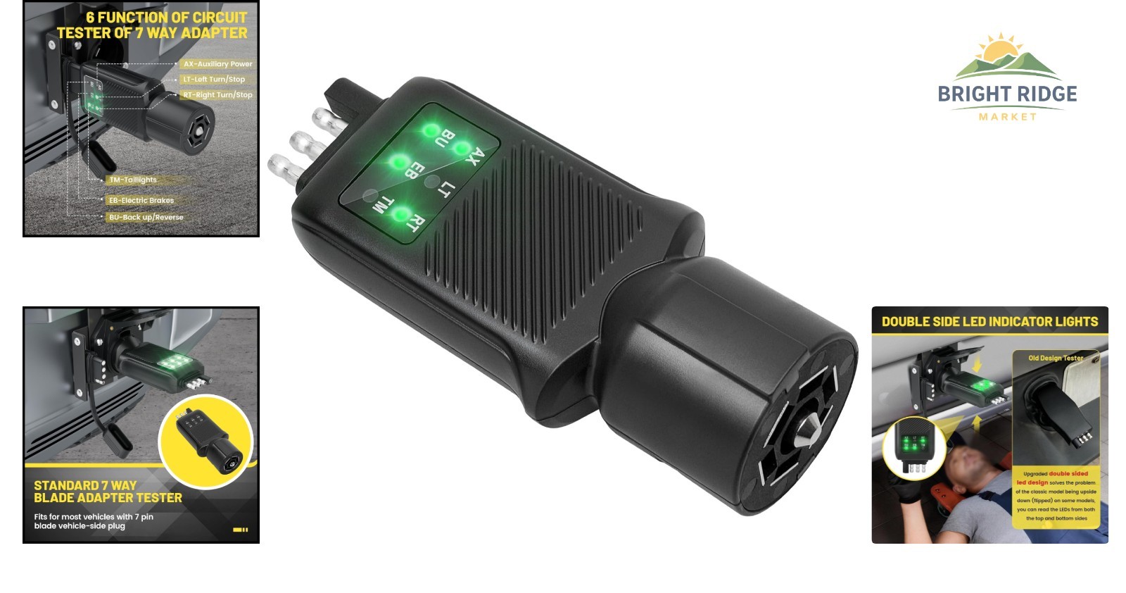 Versatile Trailer Tester for Boats, RVs, and Trucks with LED Light Functions