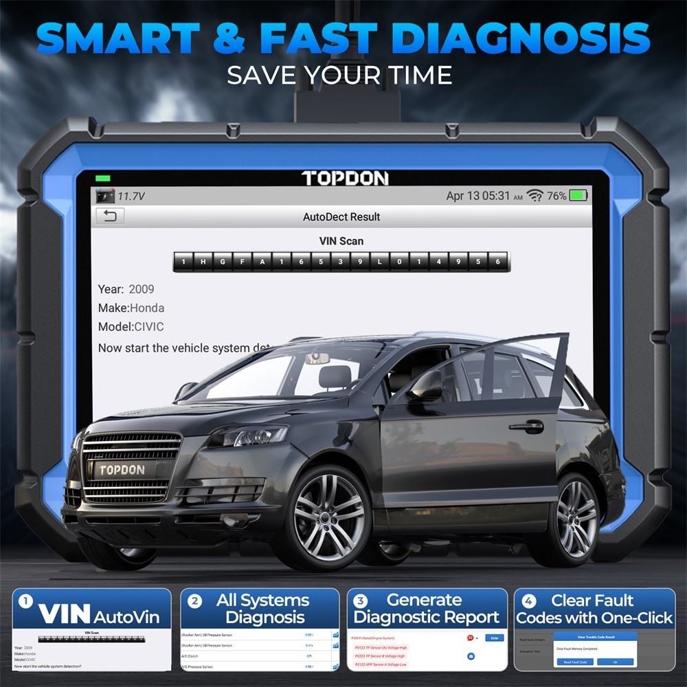 TOPDON AD PRO V1.0 Car All Systems Diagnostic Tool 35 Service for 100+ Brands