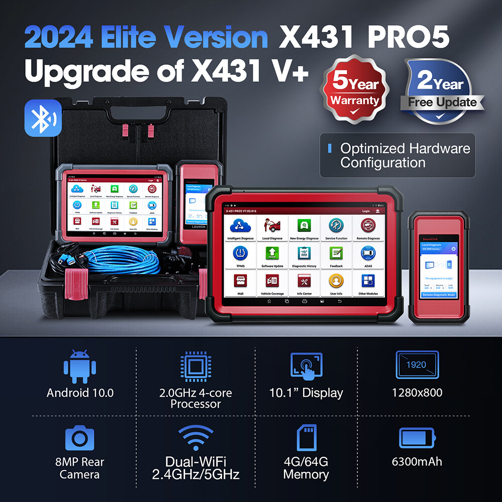 2026 LAUNCH X431 PRO 5 PAD V+ Car Diagnostic Scanner Tool Programming Key Coding