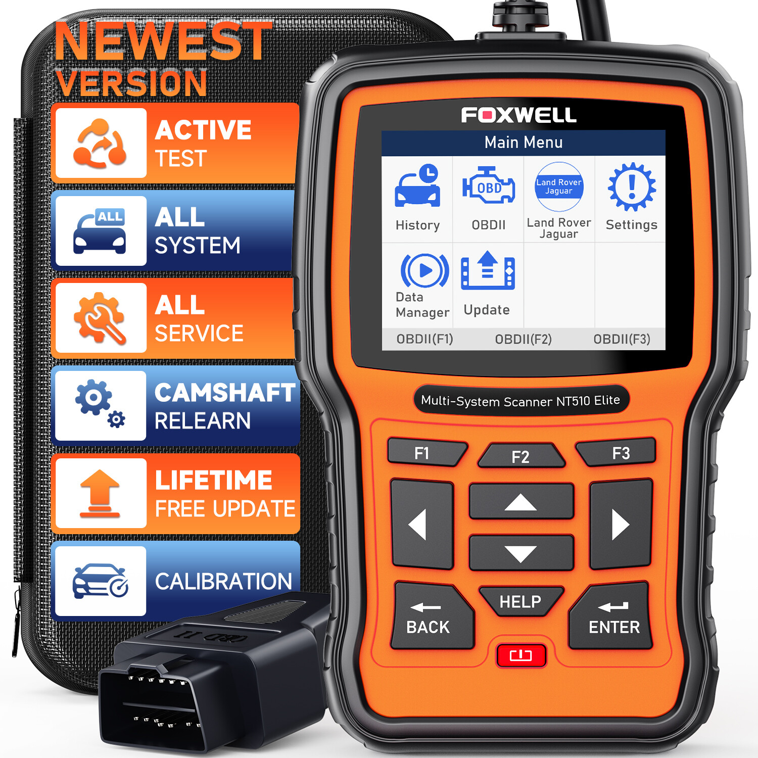 Foxwell NT510 For Landrover Jaguar Bidirectional Car OBD2 Scanner Diagnostic SRS