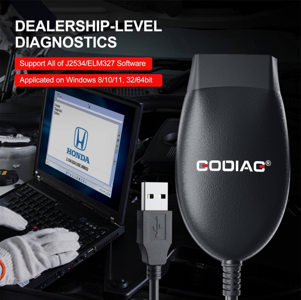 Godiag -GD101 J2534 Passthru Diagnostic Cable for Ford / Mazda / Honda / Toyota