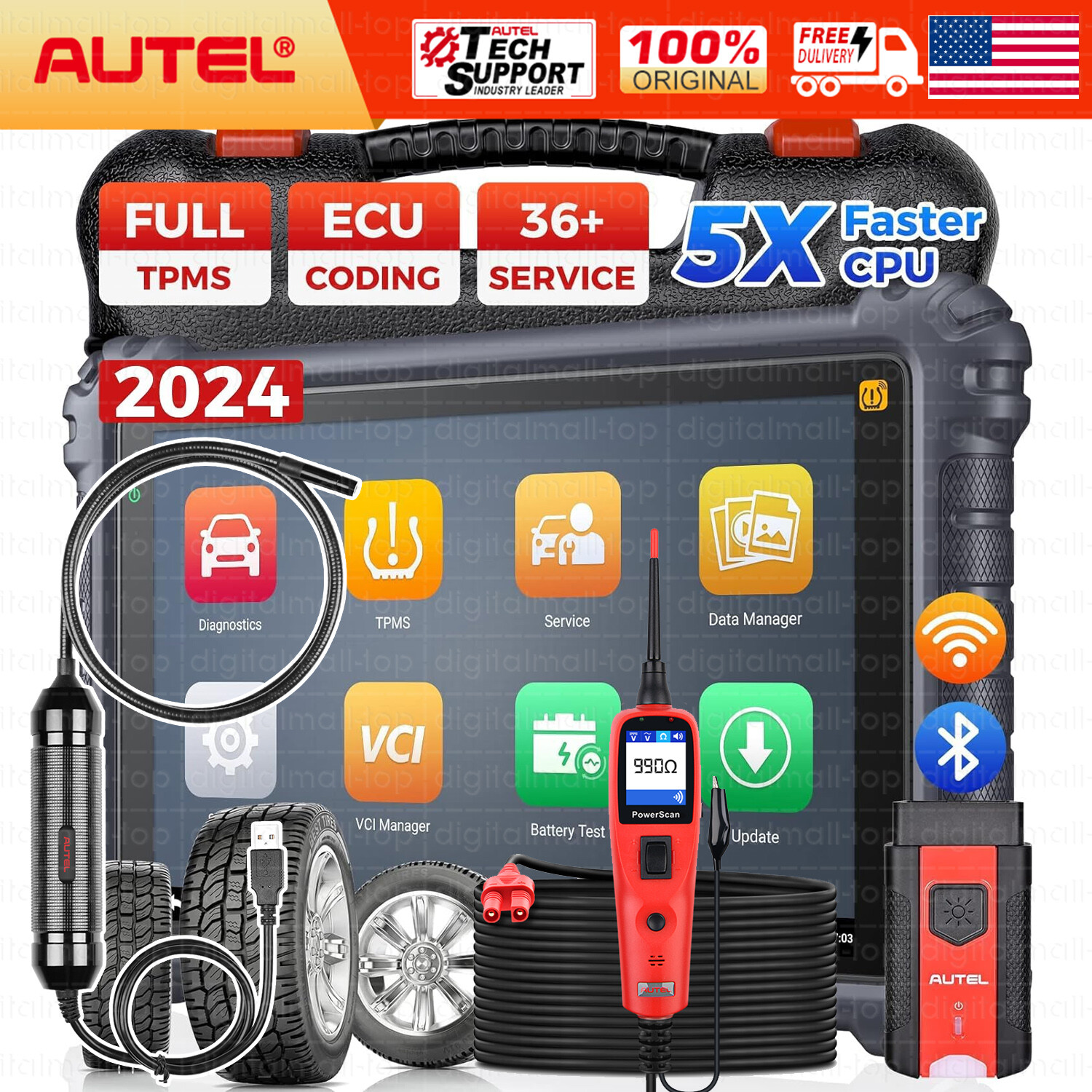 Autel MaxiCOM MK906 Pro-TS Scanner 2025 Upgraded of MaxiSYS MS906 Pro-TS MS906TS