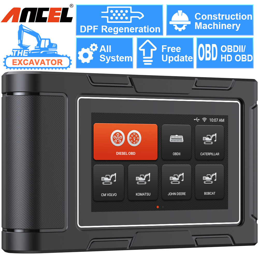 Construction Machinery Truck HD Diesel All System Diagnostic Scanner DPF Regen