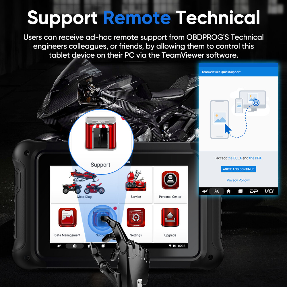 Ancel MT700 OBD2 Scanner Motorcycle Diagnostic Tool Fit For Ducati Triumph KTM
