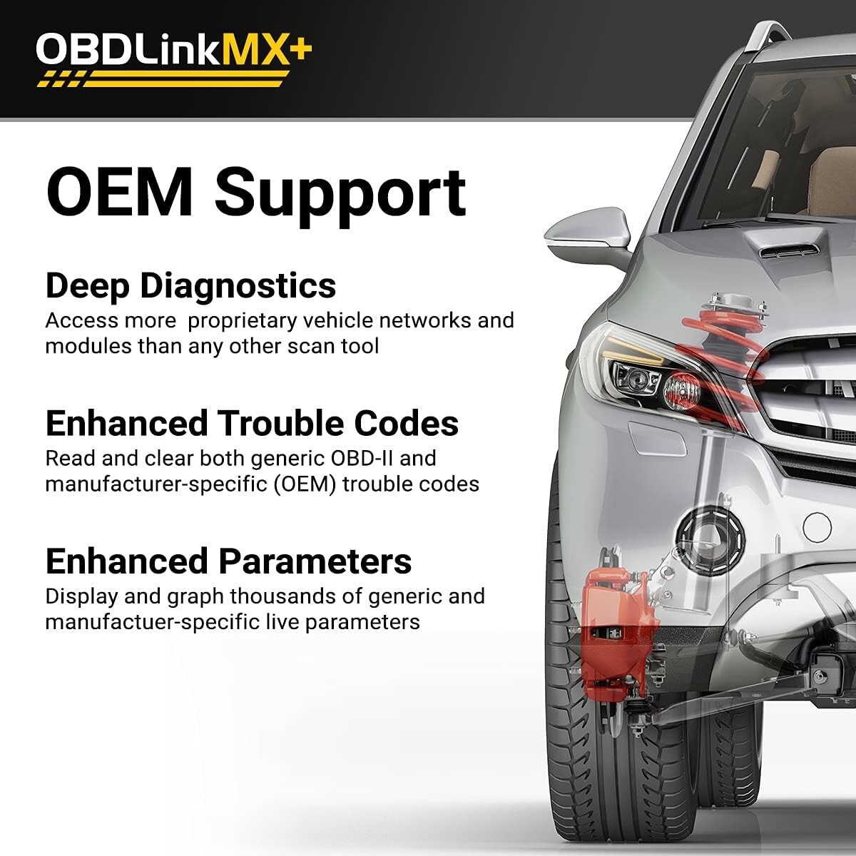 MX+ Bluetooth OBD-II Scanner for iOS/Android/Windows – Compact Diagnostic Tool