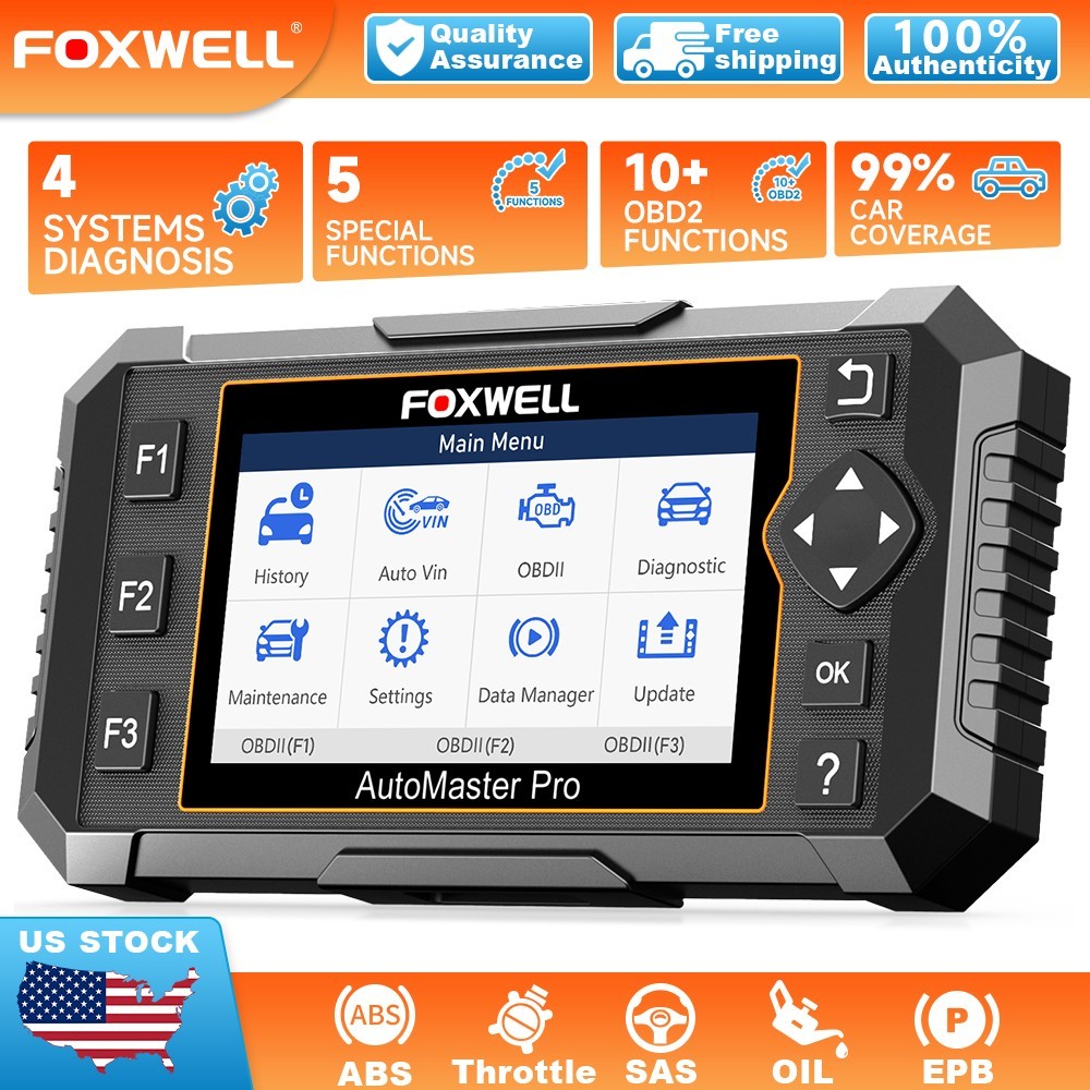 FOXWELL NT614 Elite OBD2 Scanner 4-System Diagnostic & WiFi Updates