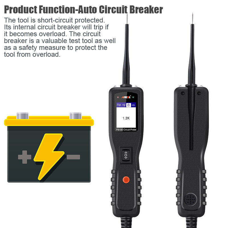 PB100 12V 24V Car Electrical Circuit Tester Powerscan AVOmeter Diagnostic Tool