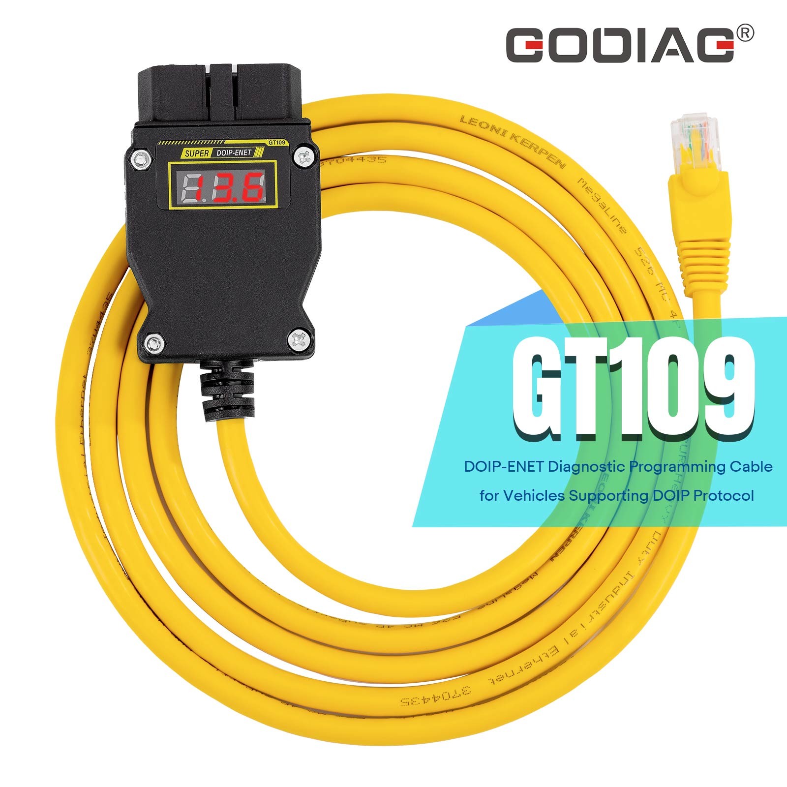 GODIAG GT109 DOIP-ENET Diagnostic Progarmming Cable for Vehicles DOIP Protocol