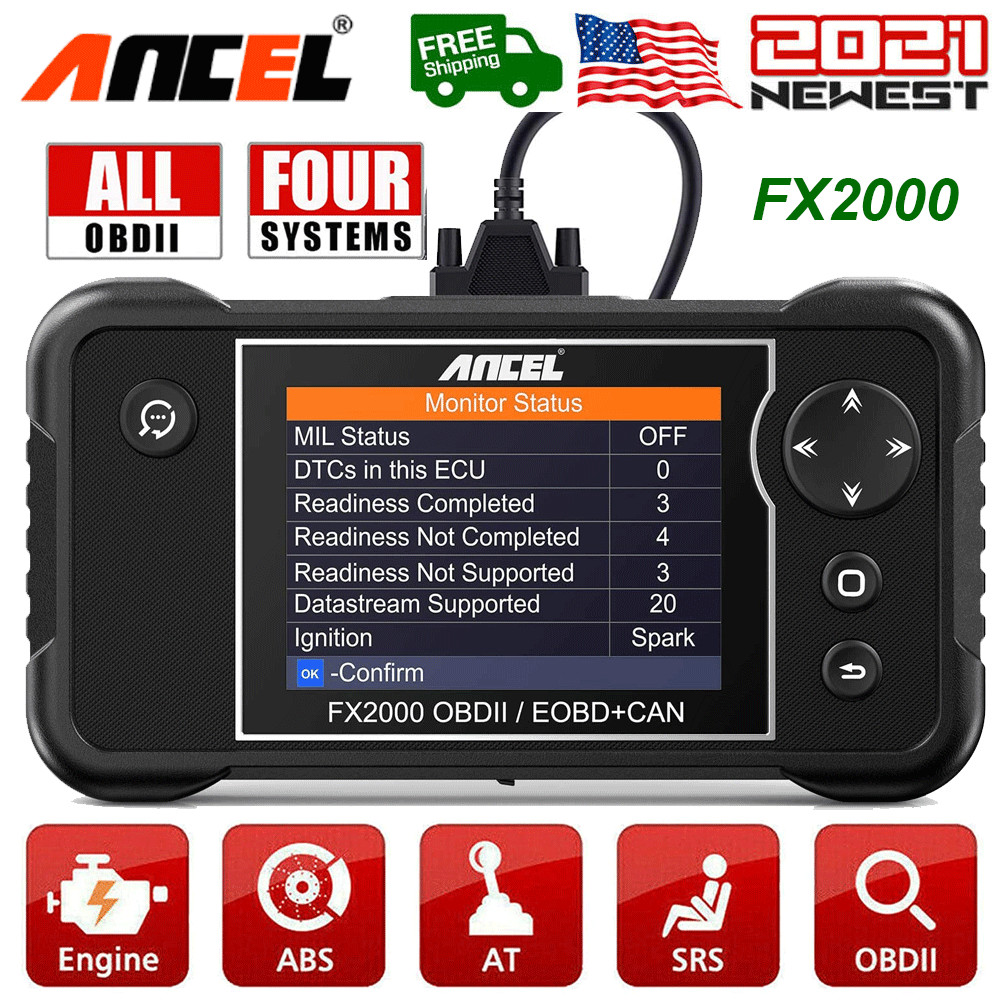 Auto OBD2 Scanner Diagnostic Tool Engine ABS SRS Transmission Check Code Reader