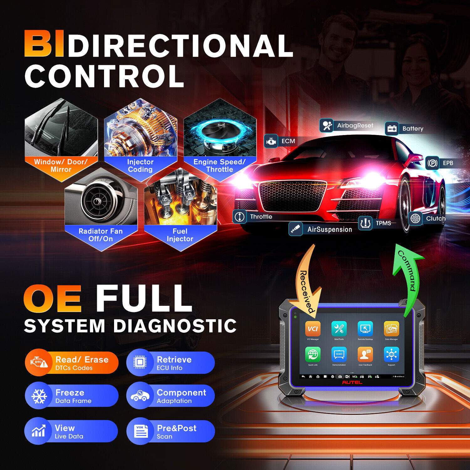 EL-50448 TPMS Reset Relearn Diagnostic Tool Car Tire Pressure Monitor Sensor US