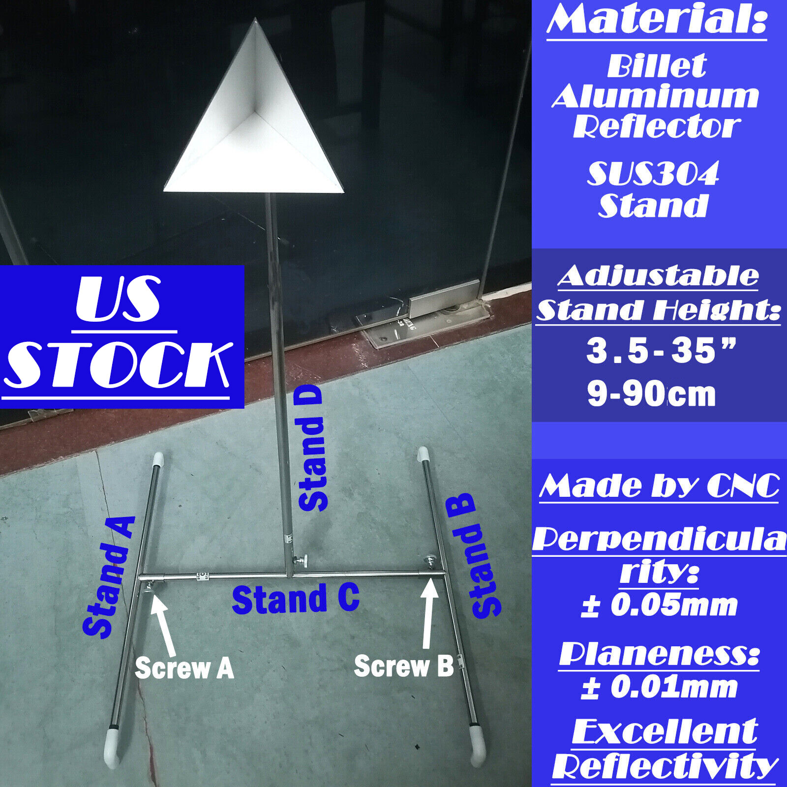 Radar Aiming Reflector Target ADAS Calibration Tool For Honda Toyota GM US STOCK