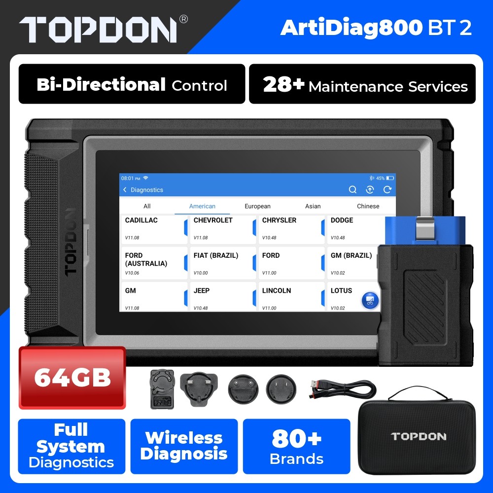 2026 NEW TOPDON ArtiDiag800BT 2 Full System Bidirectional Diagnostic Scan Tool