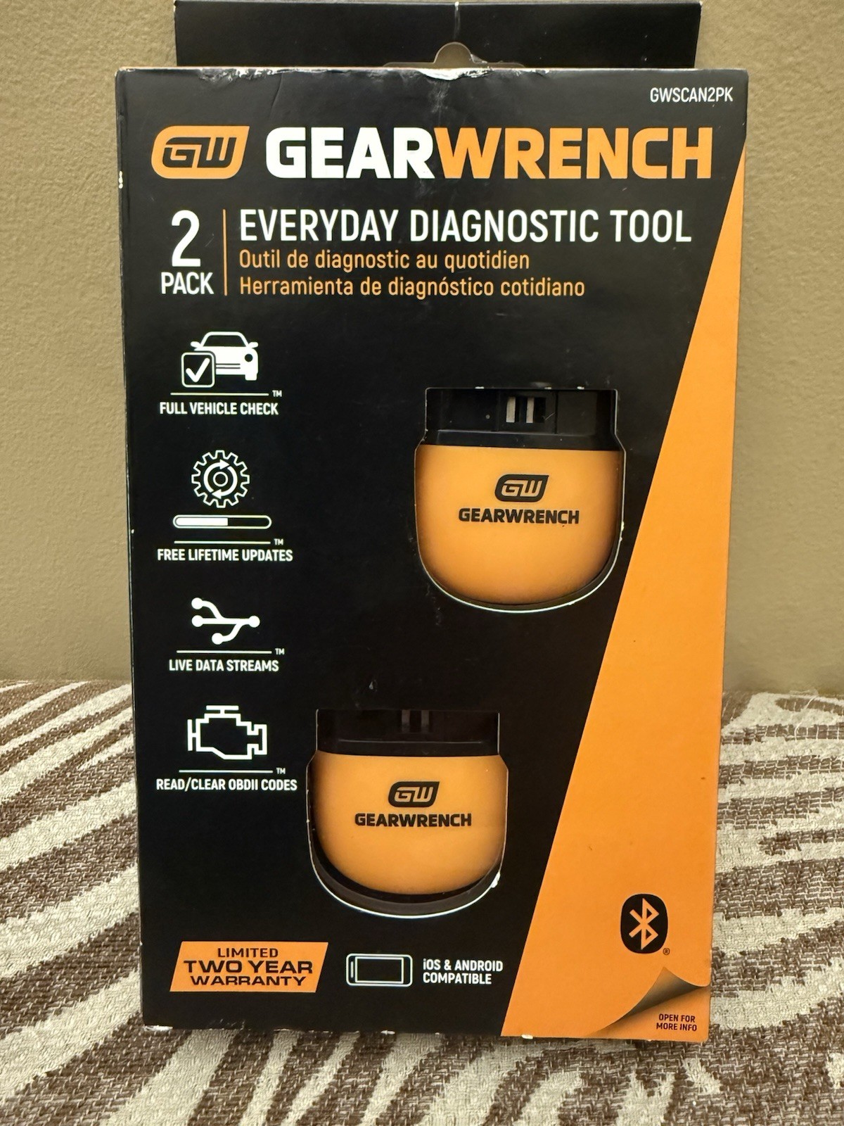 GEARWRENCH Everyday Diagnostic Tool OBDII Scanner GWSCAN 2-Pack – Free Shipping