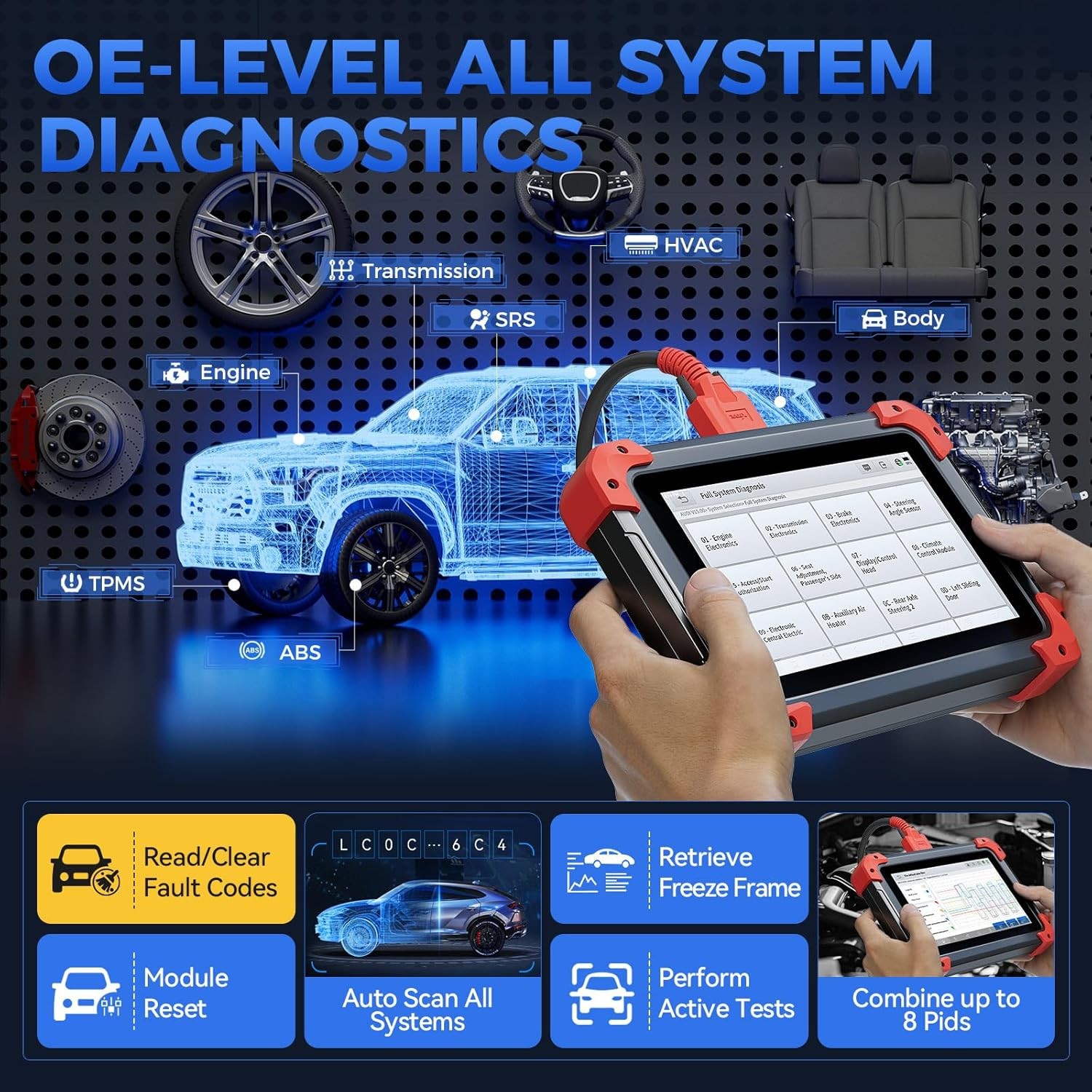 2024 XTOOL D7 V2.0 Full System Bidirectional OBD2 Scanner E.CU Coding CAN FD FCA