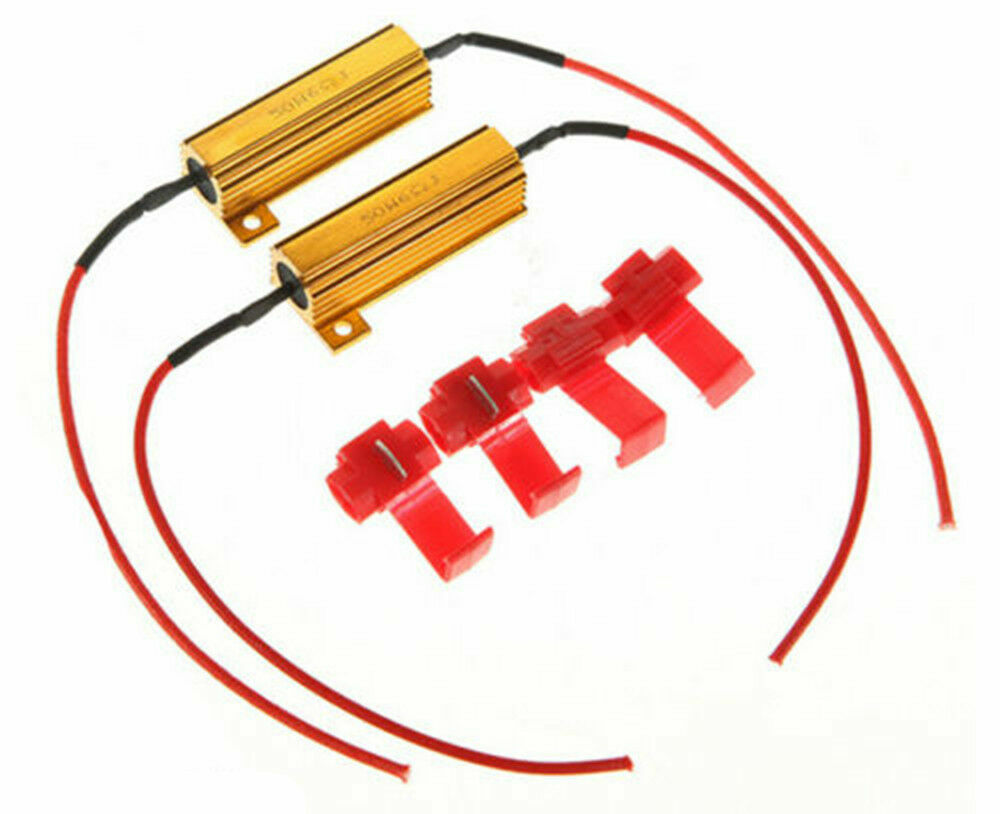 Dos resistencias de carga de 50W 6ohmKit Stop Flicker Error Code y CANBUS Fix