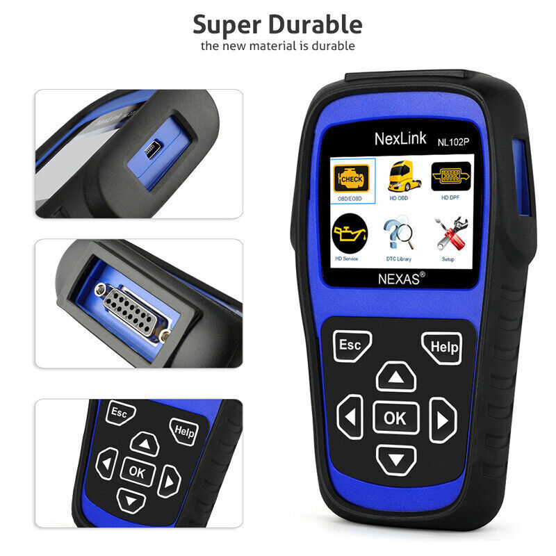 NEXAS NL102P DPF Regen Oil Reset Heavy Duty Truck Diesel Diagnostic Scan Tool