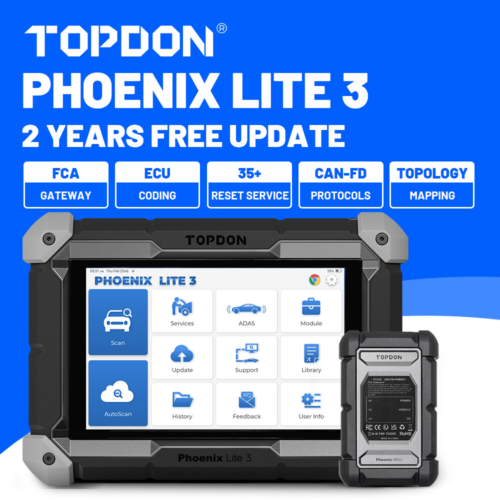 2025 Newest TOPDON Phoenix LITE 3 Pro Coding Full System Diagnostic Scanner Tool