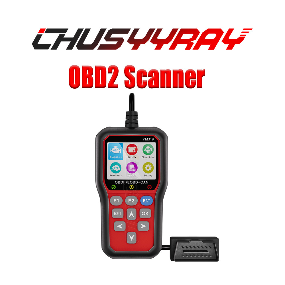 OBD2 Scanner 2.4” IPS GPU Turbo Cloud Print Real-Time Voltage Monitoring