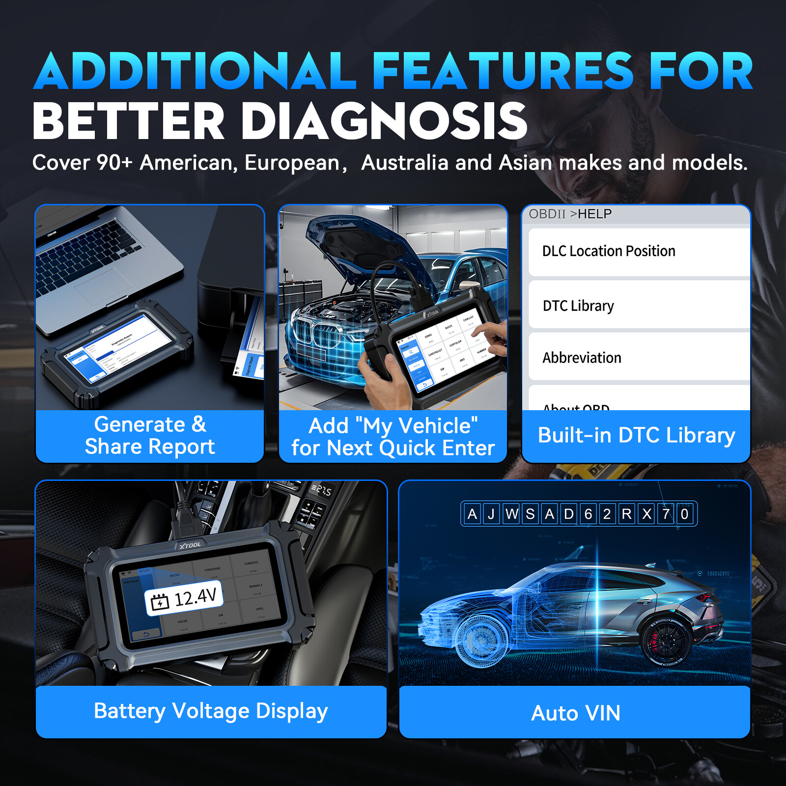 2025 XTOOL D6S All System OBD2 Scanner Auto Diagnostic Scan Tool Free Update FCA