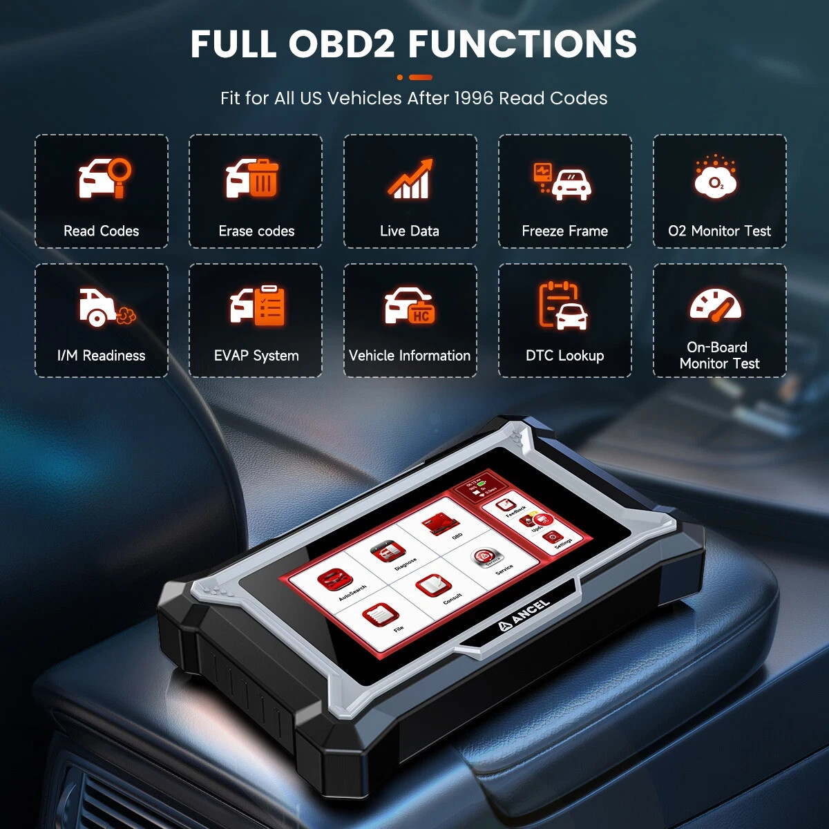 Hyundai Elantra Professional Diagnostic OBD2 Scanner Fault Reader ABS SRS DS10
