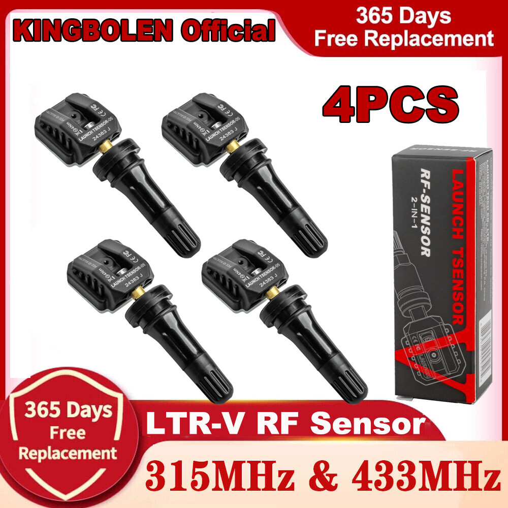 4PCS LAUNCH LTR-V RF Sensor 315MHz & 433MHz 2in1 TPMS Sensor Tool Programmable