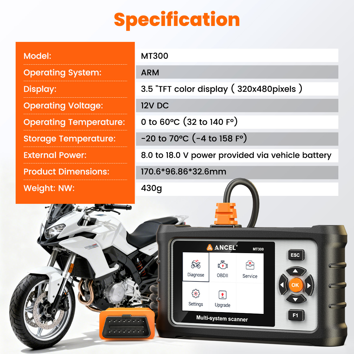 Motorcycle Scanner Diagnostic Tool Check Engine Motorbike Code Reader For BMW