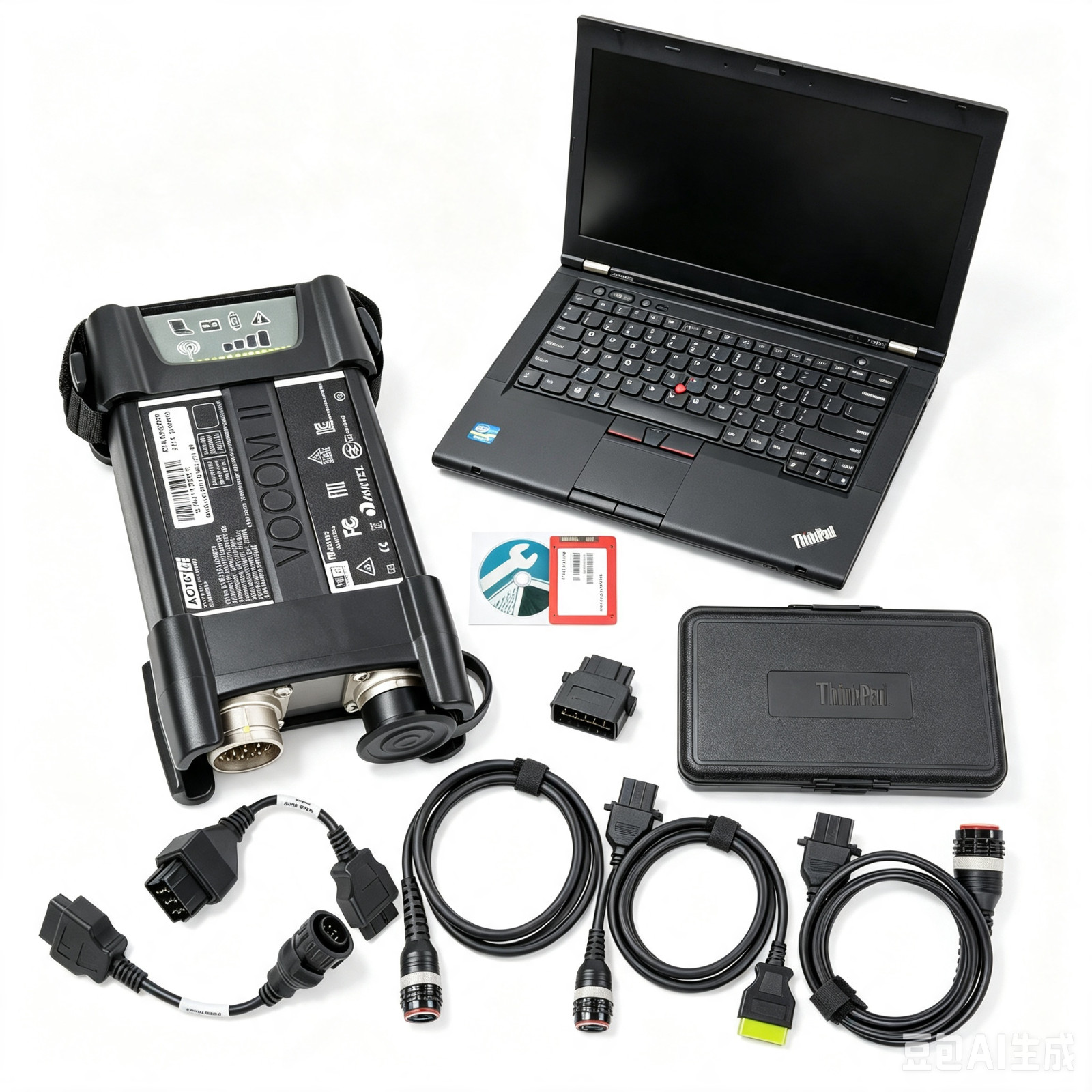 For VOCOM II 24v Truck Excavator Construction Diagnostic Tool with laptop T430