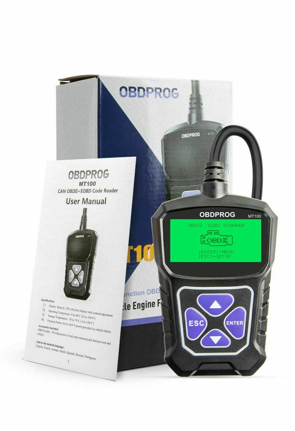 Automotive OBD2 Code Reader Scanner Check Engine Fault Code Diagnostic Scan Tool