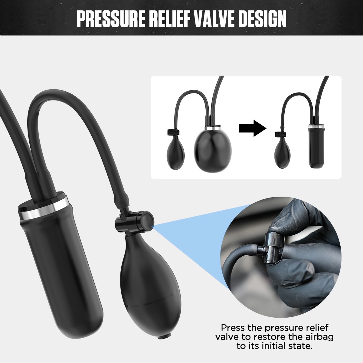 EVAP Smoke Machine Inflatable Bladder Pipe System Leak Detector Intake Adapter