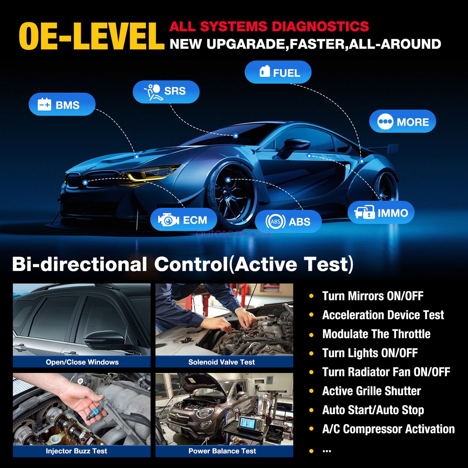 LAUNCH X431 PRO TT PRO5 OBD2 Car Diagnostic Tool Scanner ECU Coding Brake