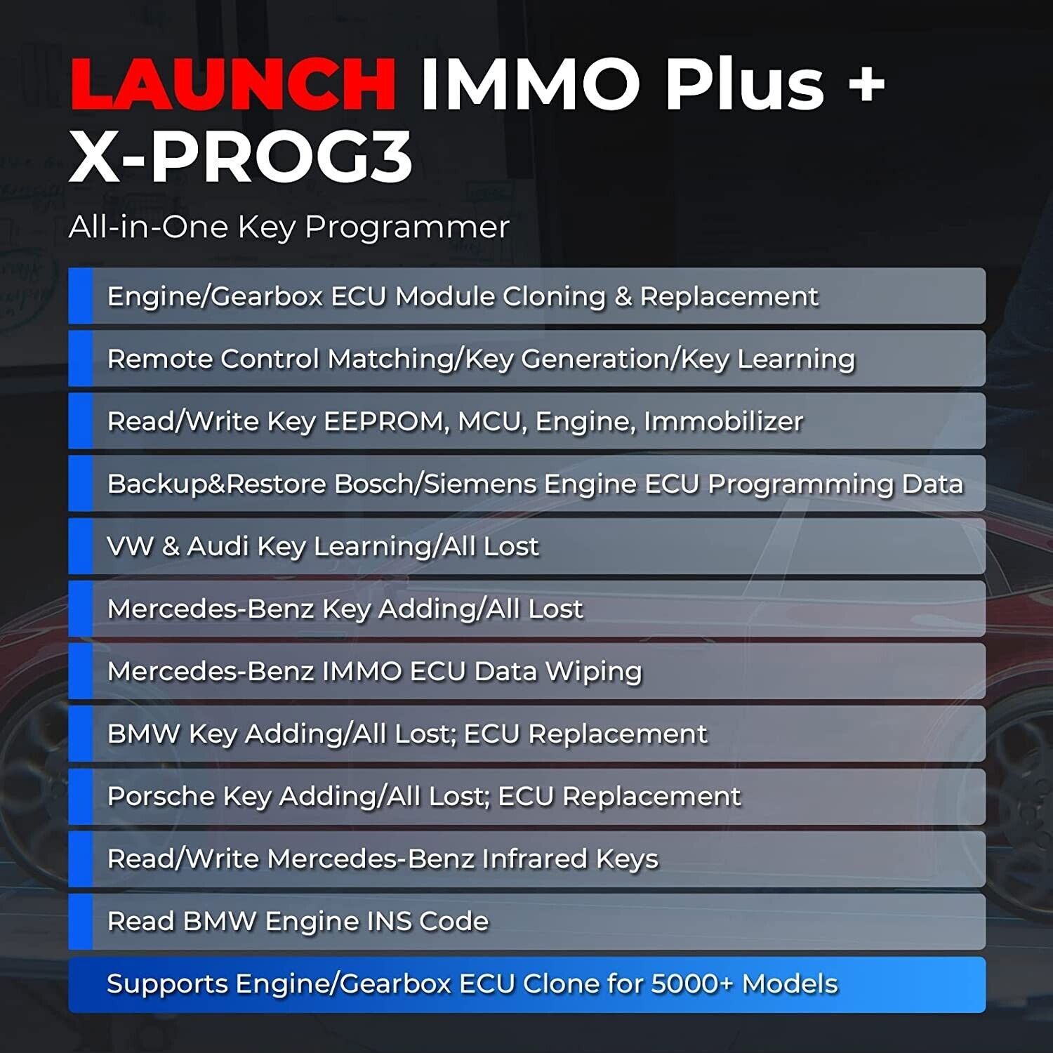 2025 Launch X431 IMMO PLUS Key Programming Tool Full System Diagnostic Scanner