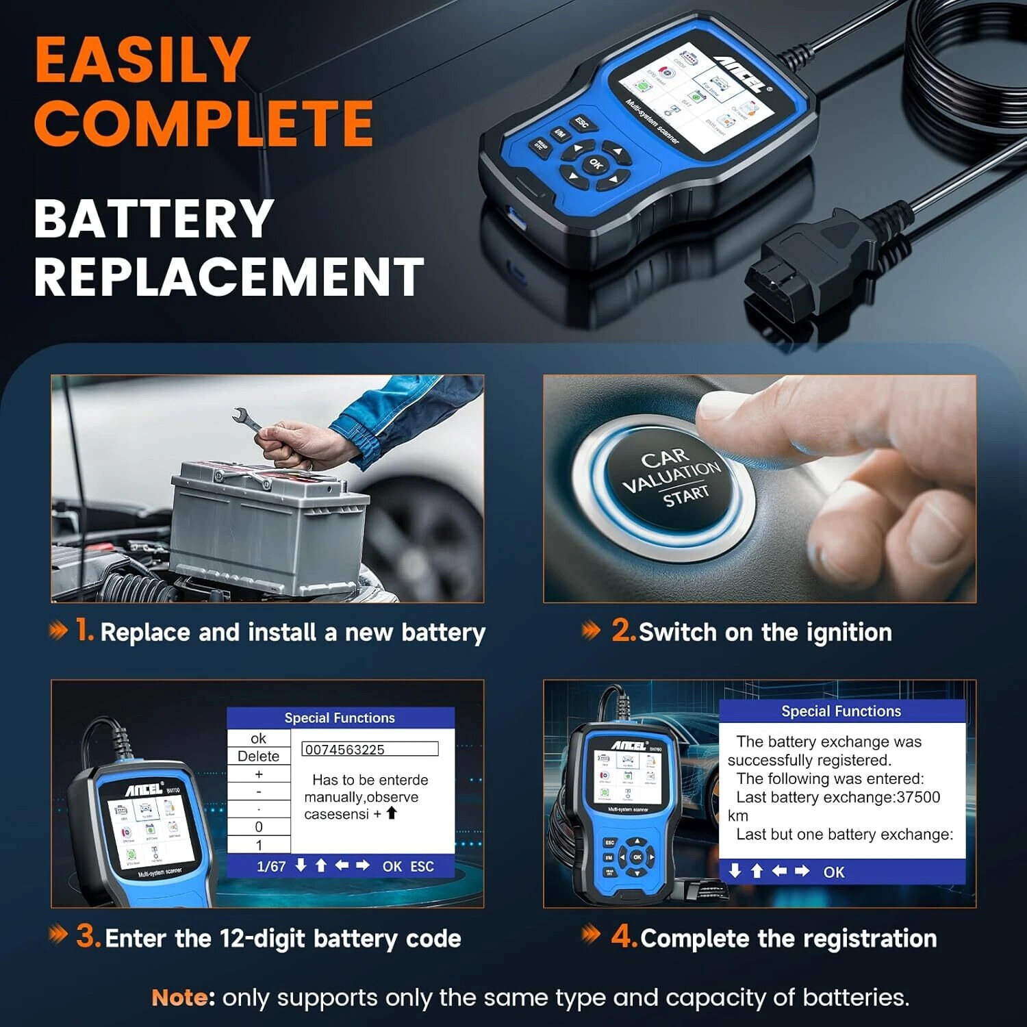 Ancel BM700 Full System OBD2 Scanner Code Reader Diagnostic ABS SRS Fits BMW