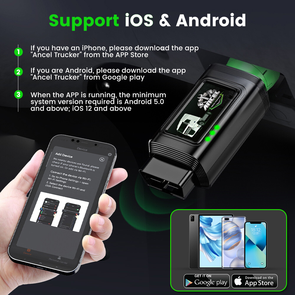 Diesel HDOBD/OBD2 Scanner Diagnostic Tool for Volvo & International Speed Limit
