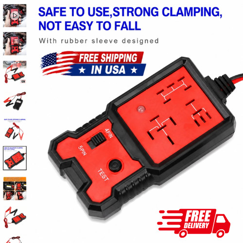 12V 24V Automotive Relay Tester 4 Pin 5 Pin Car Diagnostic Tool Universal New