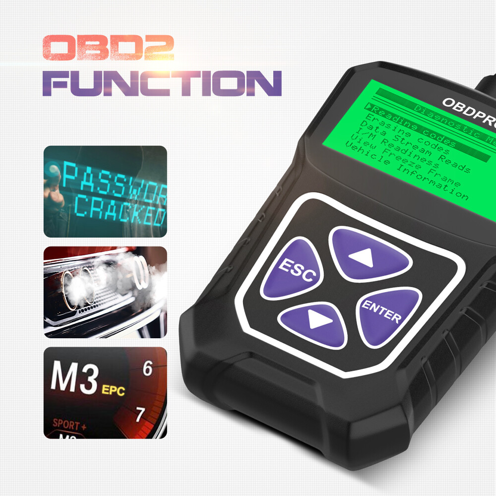 Automotive OBD2 Scanner EOBD Code Reader Check Engine Light Diagnostic Tool
