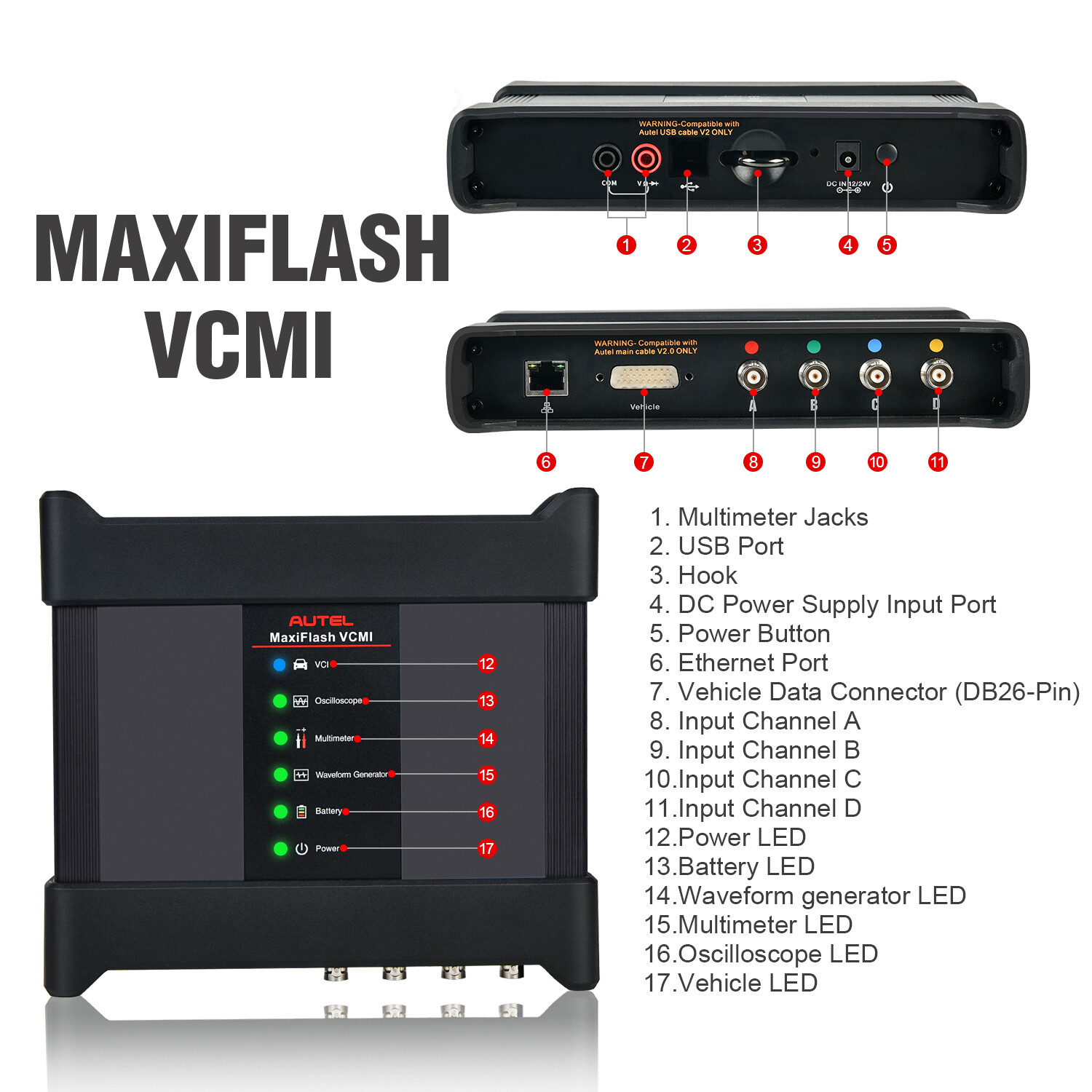 2026 Autel MaxiSys Ultra Auto Diagnostic Scanner Programming 5in1 VCMI Topology