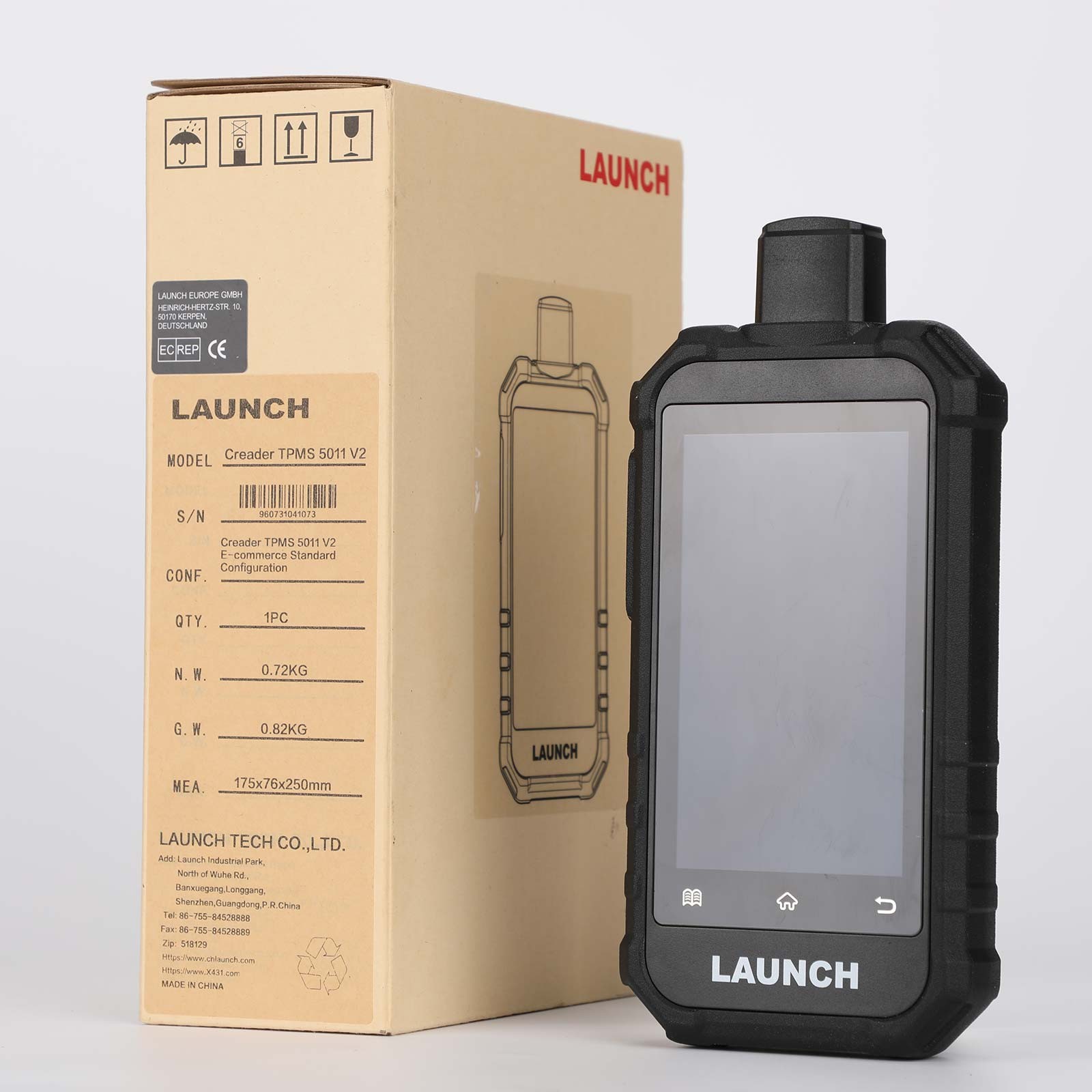 LAUNCH Creader TPMS 5011 V2 TPMS Activation Tool & 4x TSENSOR-05S RF TPMS Sensor