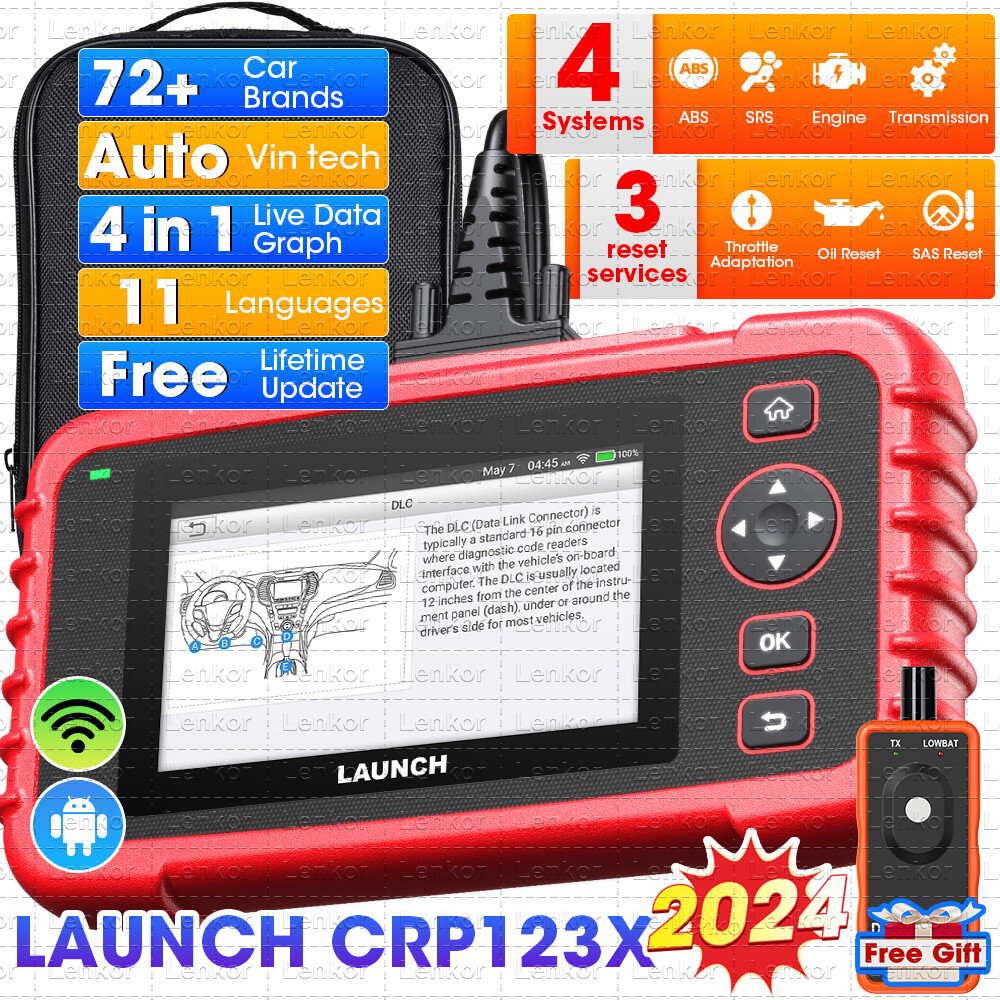 LAUNCH CRP123X Car OBD2 Scanner FCA SGW SAS Calibration Throttle Reset Auto VIN